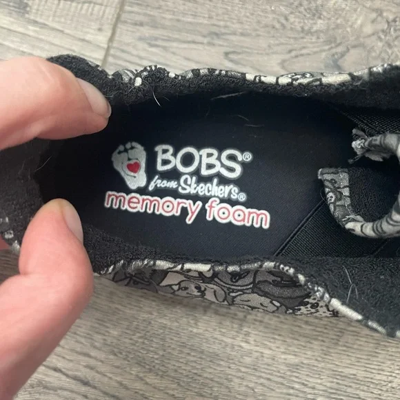 Skechers Women’s Black and Gray Dog Patterned Shoes - Picture 4 of 4